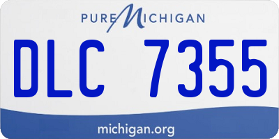 MI license plate DLC7355
