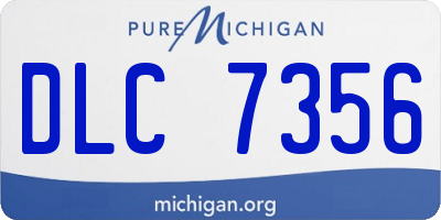 MI license plate DLC7356