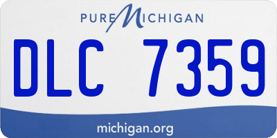 MI license plate DLC7359