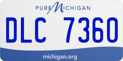 MI license plate DLC7360