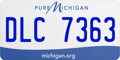 MI license plate DLC7363
