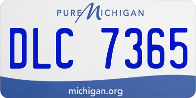 MI license plate DLC7365