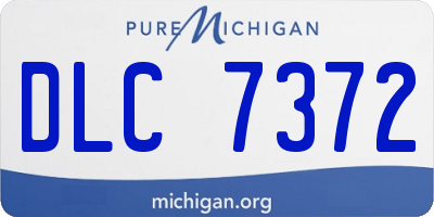 MI license plate DLC7372