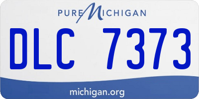 MI license plate DLC7373