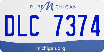 MI license plate DLC7374