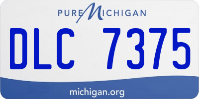 MI license plate DLC7375