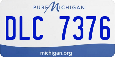 MI license plate DLC7376