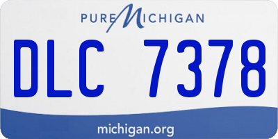 MI license plate DLC7378