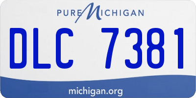 MI license plate DLC7381