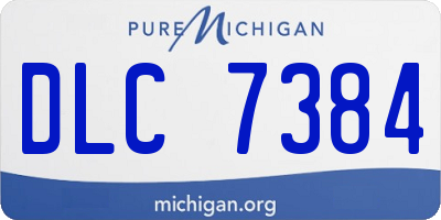 MI license plate DLC7384