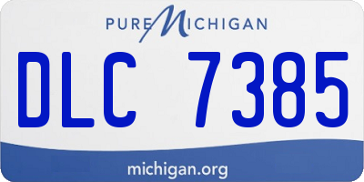 MI license plate DLC7385