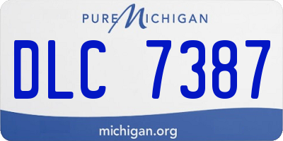 MI license plate DLC7387