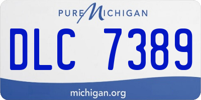 MI license plate DLC7389