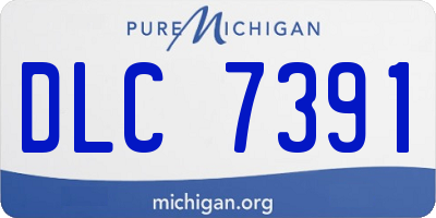 MI license plate DLC7391