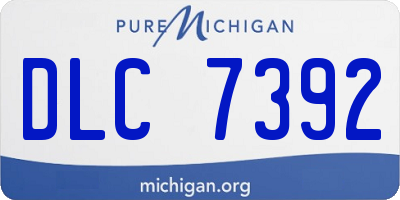 MI license plate DLC7392