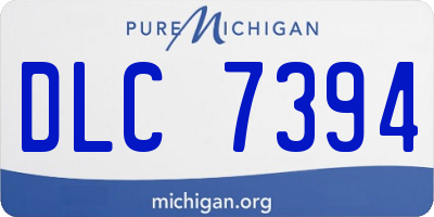 MI license plate DLC7394