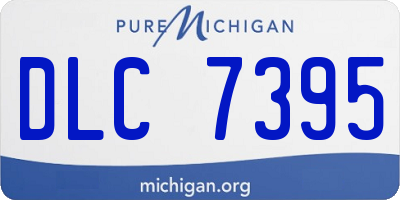 MI license plate DLC7395