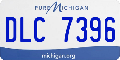 MI license plate DLC7396