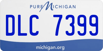 MI license plate DLC7399