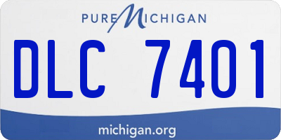 MI license plate DLC7401