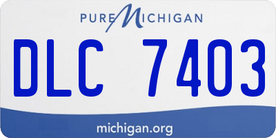 MI license plate DLC7403