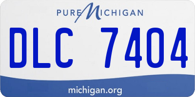 MI license plate DLC7404