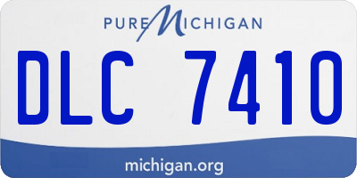 MI license plate DLC7410