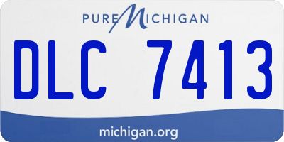 MI license plate DLC7413