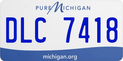 MI license plate DLC7418