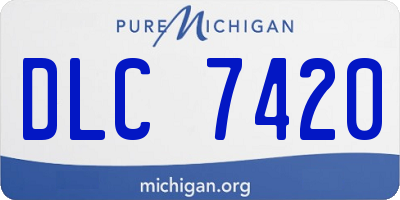 MI license plate DLC7420