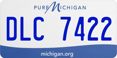 MI license plate DLC7422