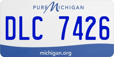 MI license plate DLC7426