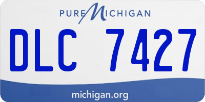 MI license plate DLC7427