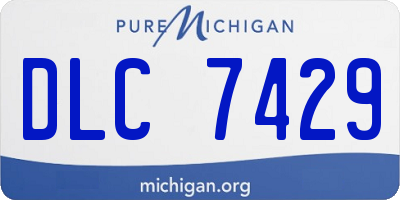 MI license plate DLC7429