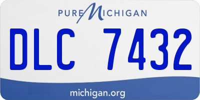 MI license plate DLC7432