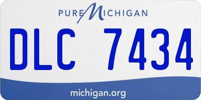 MI license plate DLC7434