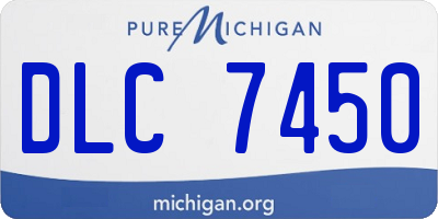 MI license plate DLC7450