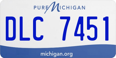 MI license plate DLC7451