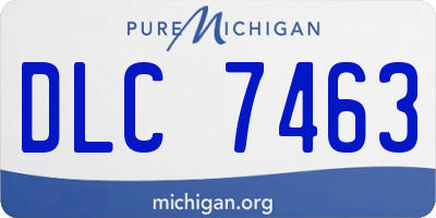 MI license plate DLC7463