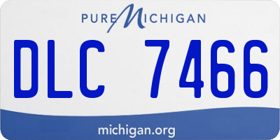 MI license plate DLC7466