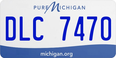 MI license plate DLC7470