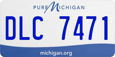 MI license plate DLC7471
