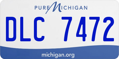 MI license plate DLC7472