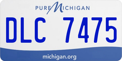MI license plate DLC7475