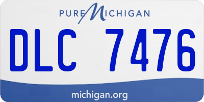 MI license plate DLC7476