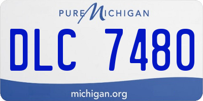 MI license plate DLC7480