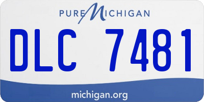 MI license plate DLC7481