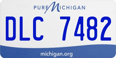 MI license plate DLC7482