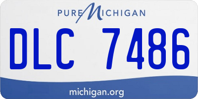 MI license plate DLC7486