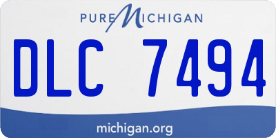 MI license plate DLC7494